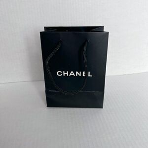Chanel black & white small gift bag